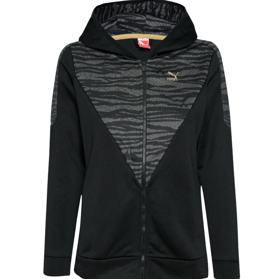 PUMA Printed Zip Damen Kapuzen Sweatjacke 566830-01