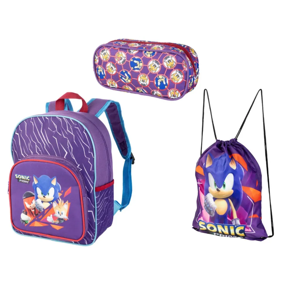 Sonic the Hedgehog Kinder Back to School Set 3-tlg. Rucksack, Tasche, Mappe 1244561