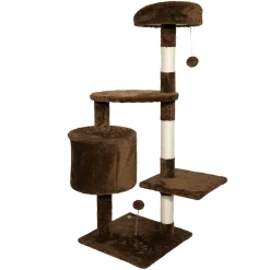 SPOCADO "Athletic" Kratzbaum für Katzen 112 x 40 x 40 cm braun