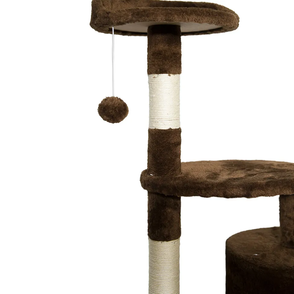 SPOCADO "Athletic" Kratzbaum für Katzen 112 x 40 x 40 cm braun