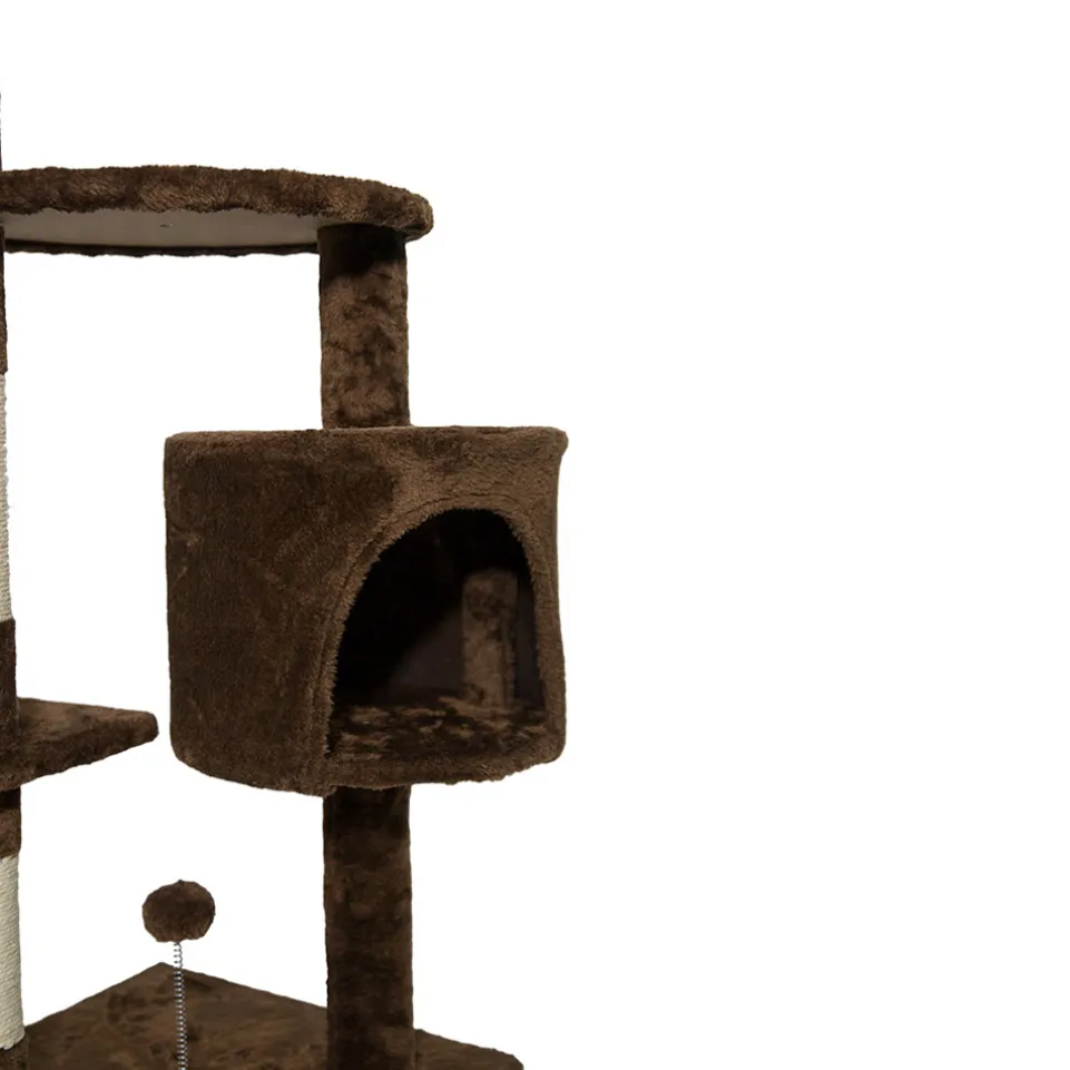 SPOCADO "Athletic" Kratzbaum für Katzen 112 x 40 x 40 cm braun