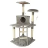 SPOCADO "Rovers" Kratzbaum für Katzen 120 x 55 x 55 cm grau