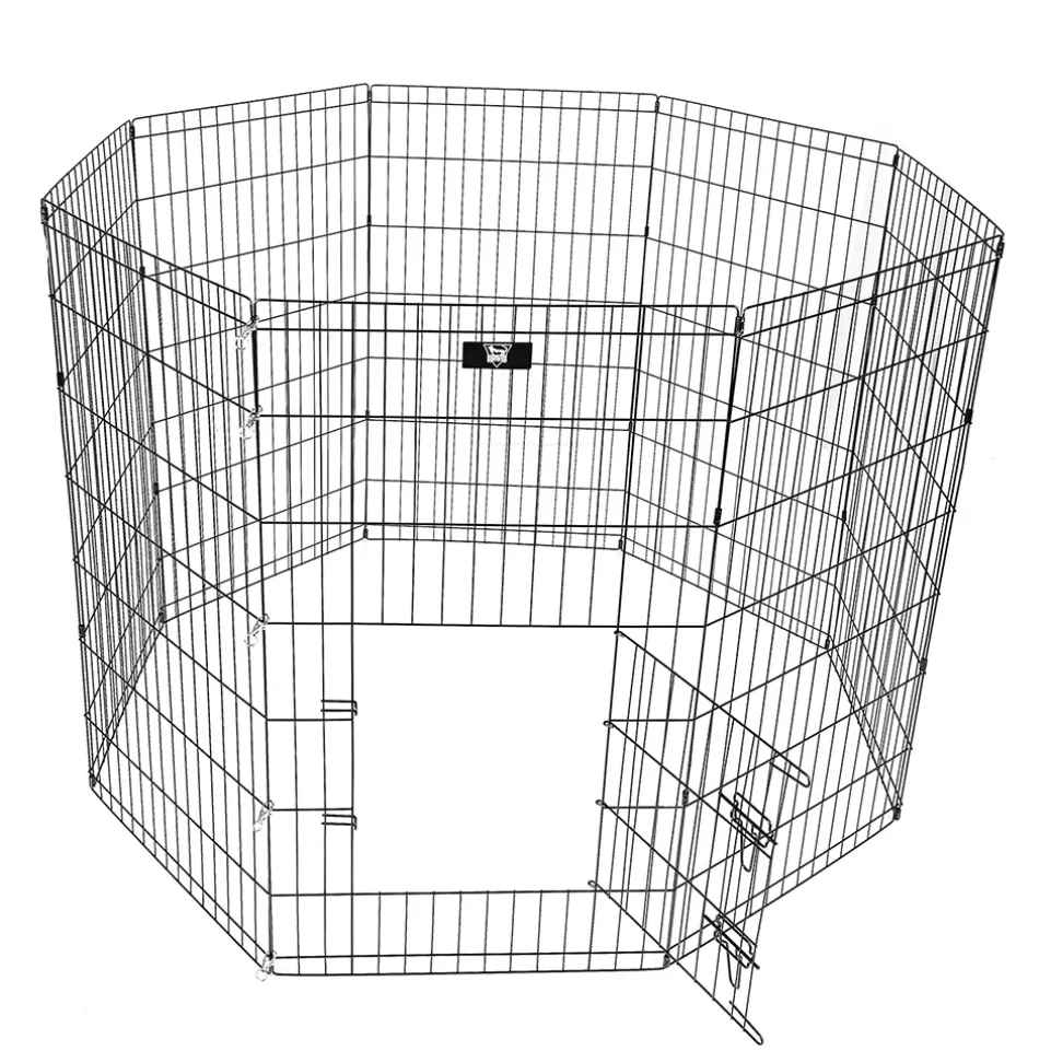 SPOCADO "United" Freilaufgehege 8 tlg. faltbar 107 × 61 cm schwarz