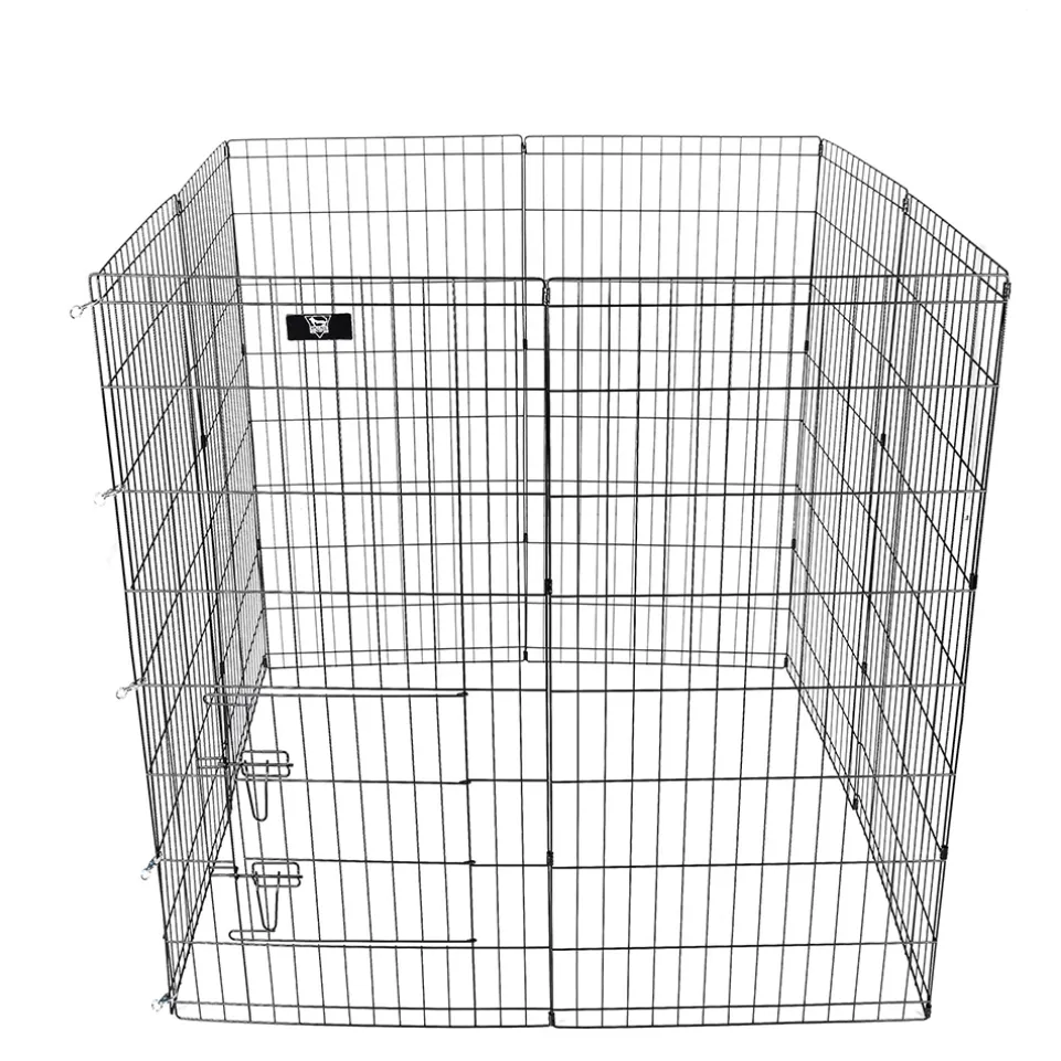 SPOCADO "United" Freilaufgehege 8 tlg. faltbar 122 × 61 cm schwarz