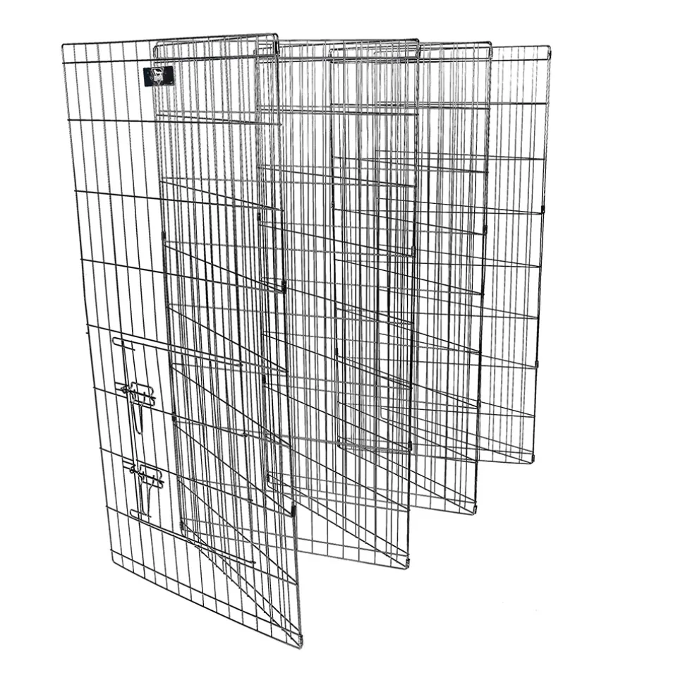 SPOCADO "United" Freilaufgehege 8 tlg. faltbar 122 × 61 cm schwarz