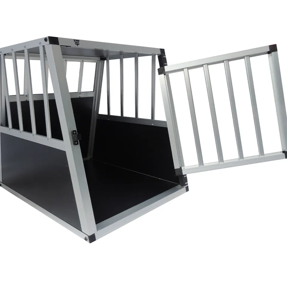 SPOCADO "Villa" Hunde Transportbox 69 x 60 x 54 cm schwarz/grau