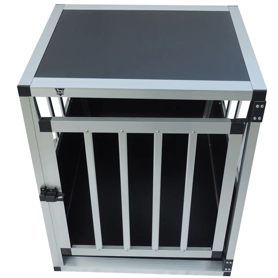 SPOCADO "Villa" Hunde Transportbox 69 x 60 x 54 cm schwarz/grau