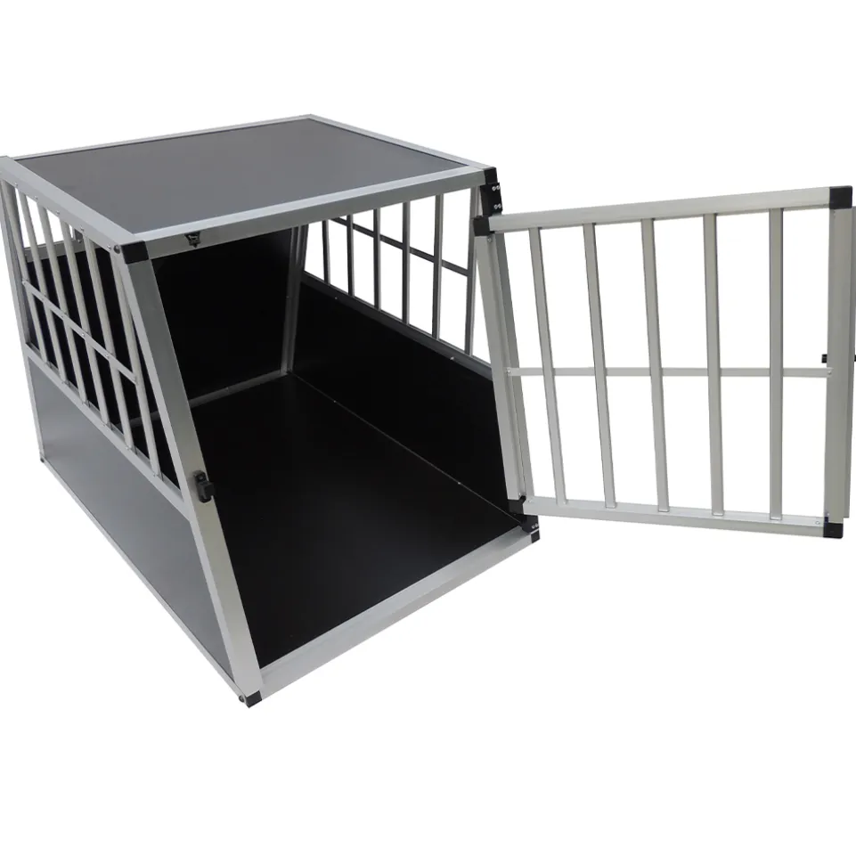 SPOCADO "Villa" Hunde Transportbox 91 x 69 x 65 cm schwarz/grau