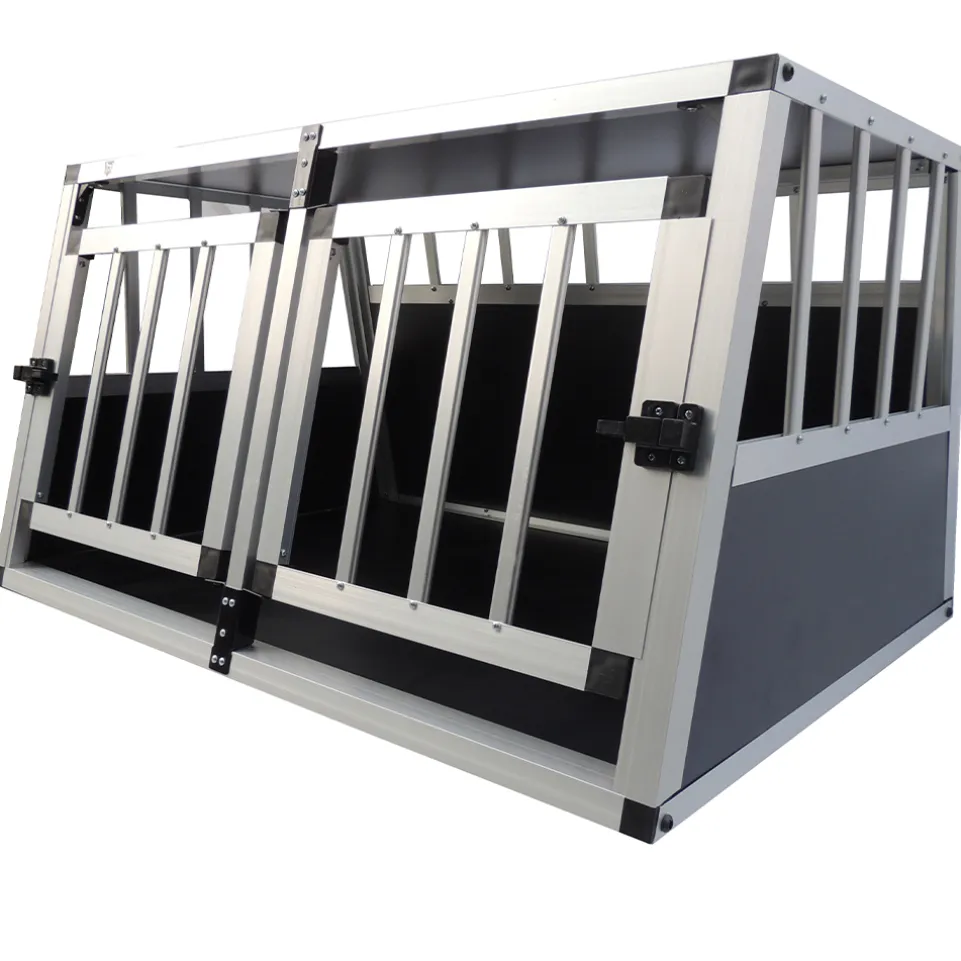 SPOCADO "Villa" Hunde Transportbox 89 x 69 x 50 cm schwarz/grau