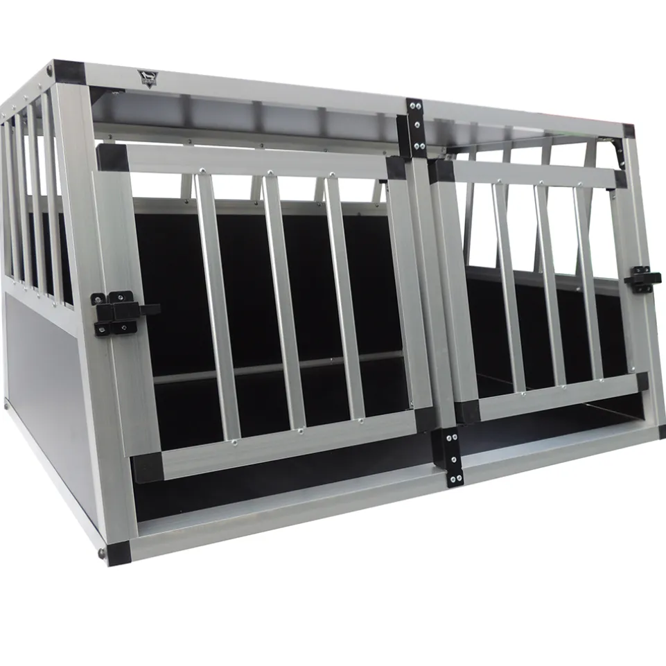 SPOCADO "Villa" Hunde Transportbox 89 x 69 x 50 cm schwarz/grau