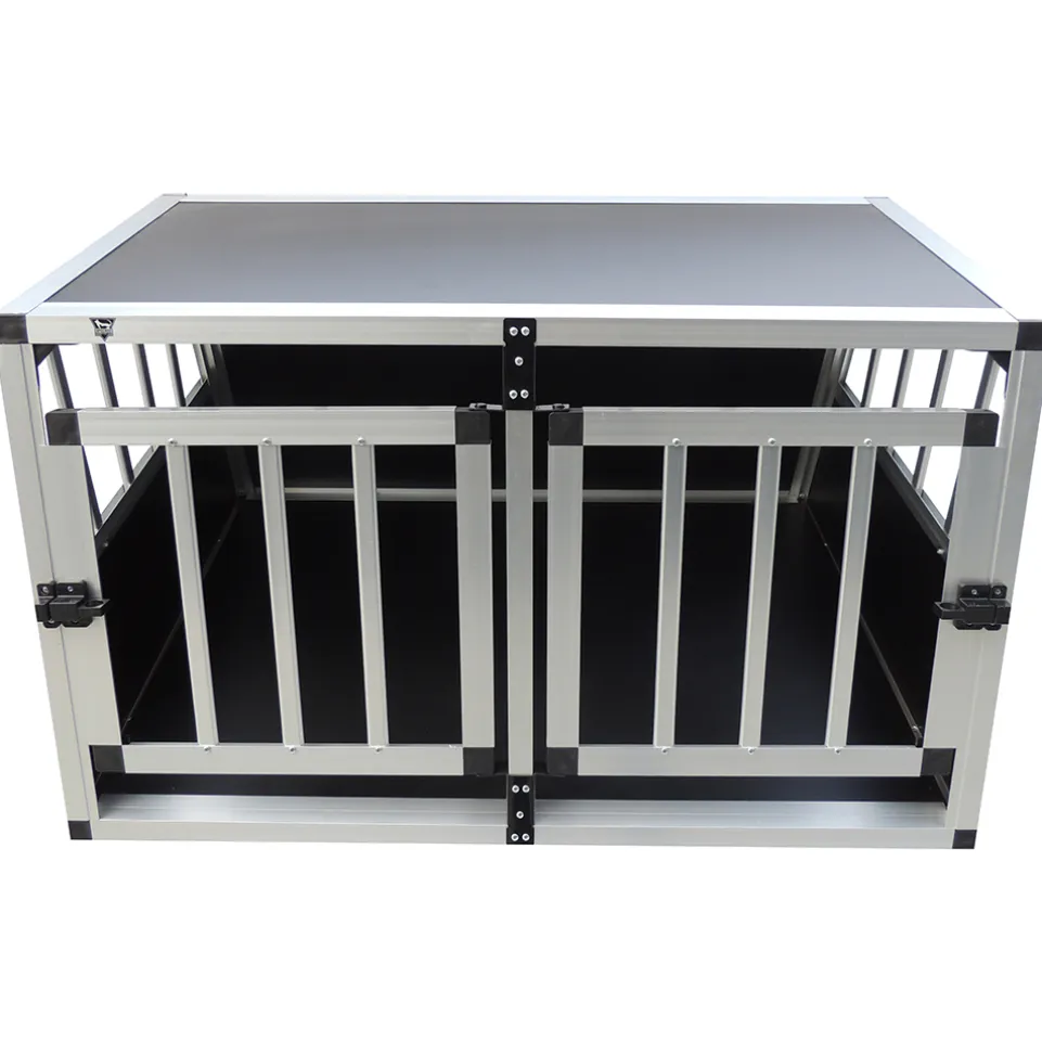 SPOCADO "Villa" Hunde Transportbox 89 x 69 x 50 cm schwarz/grau