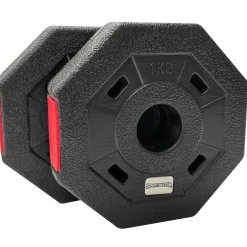 SPORTINATOR 1 kg Bumper Plates Fitness Hantelscheiben 2er-Set