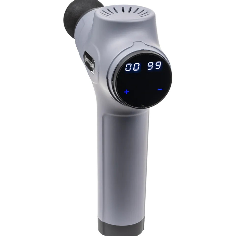 SPORTINATOR "Level Up" Massagepistole inkl. Zubehör grau