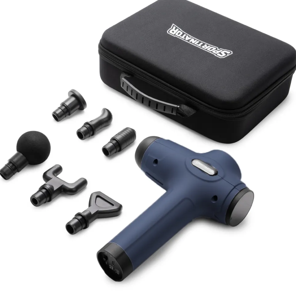 SPORTINATOR "Level Up" Massagepistole inkl. Zubehör blau