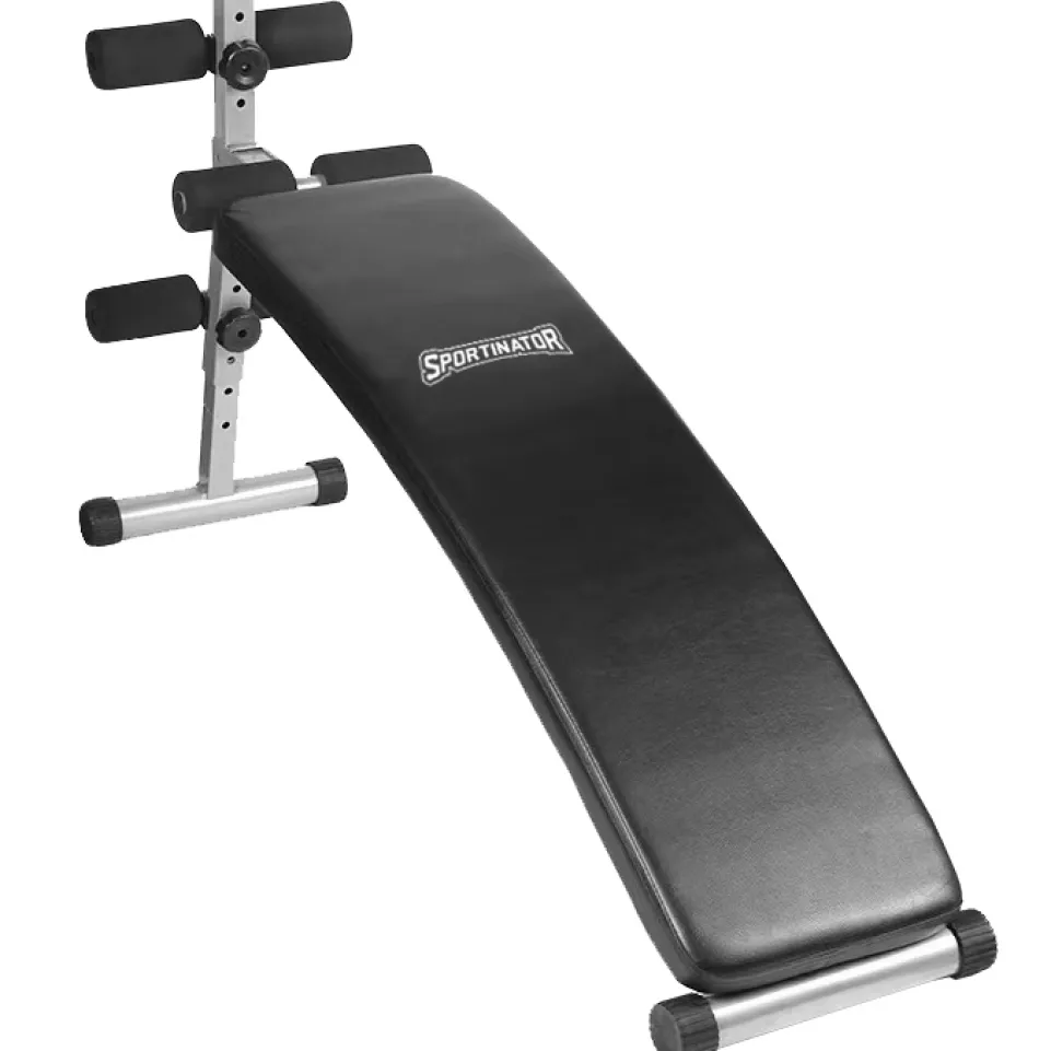 SPORTINATOR Sit Up verstellbare Trainings Hantelbank grau