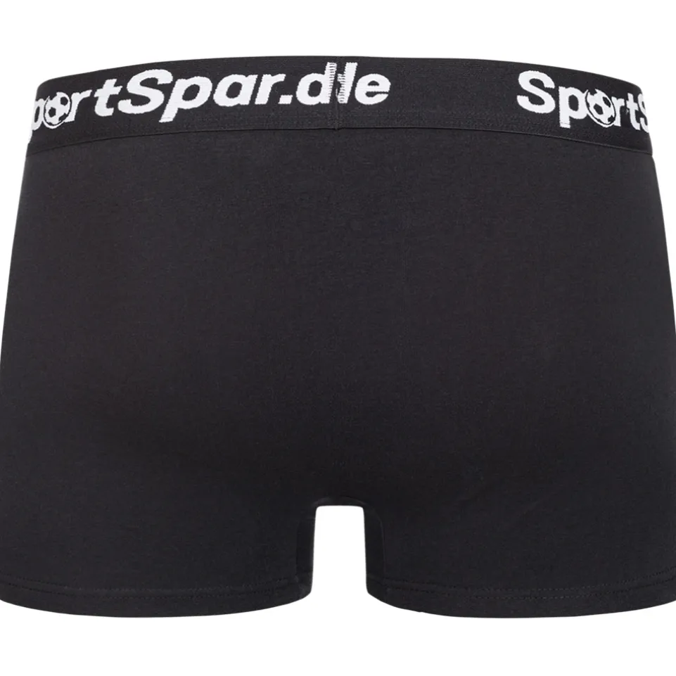 Sportspar.de Herren "Double Sparbuchse" Boxershorts 2er-Pack schwarz-weiß