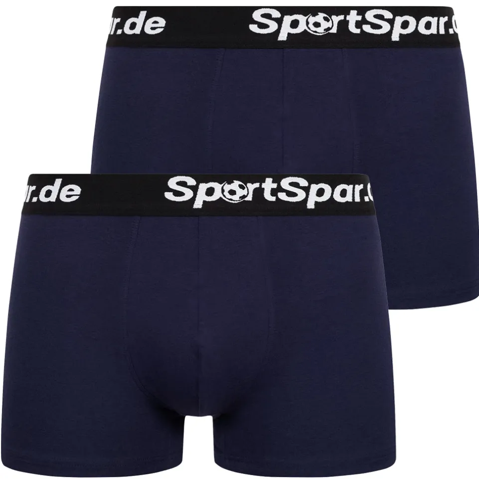 Sportspar.de Herren "Double Sparbuchse" Boxershorts 2er-Pack blau