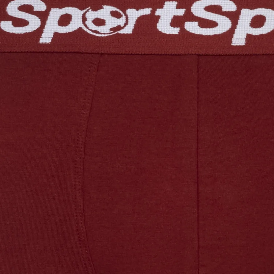 Sportspar.de Herren "Double Sparbuchse" Boxershorts 2er-Pack weinrot