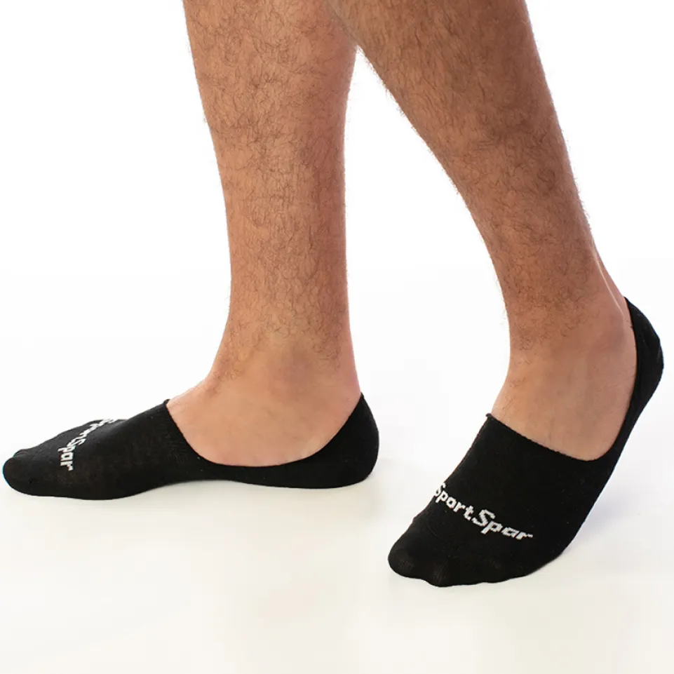 SportSpar.de "Sparlinge" Füßlinge Sneaker Socken 3 Paar schwarz