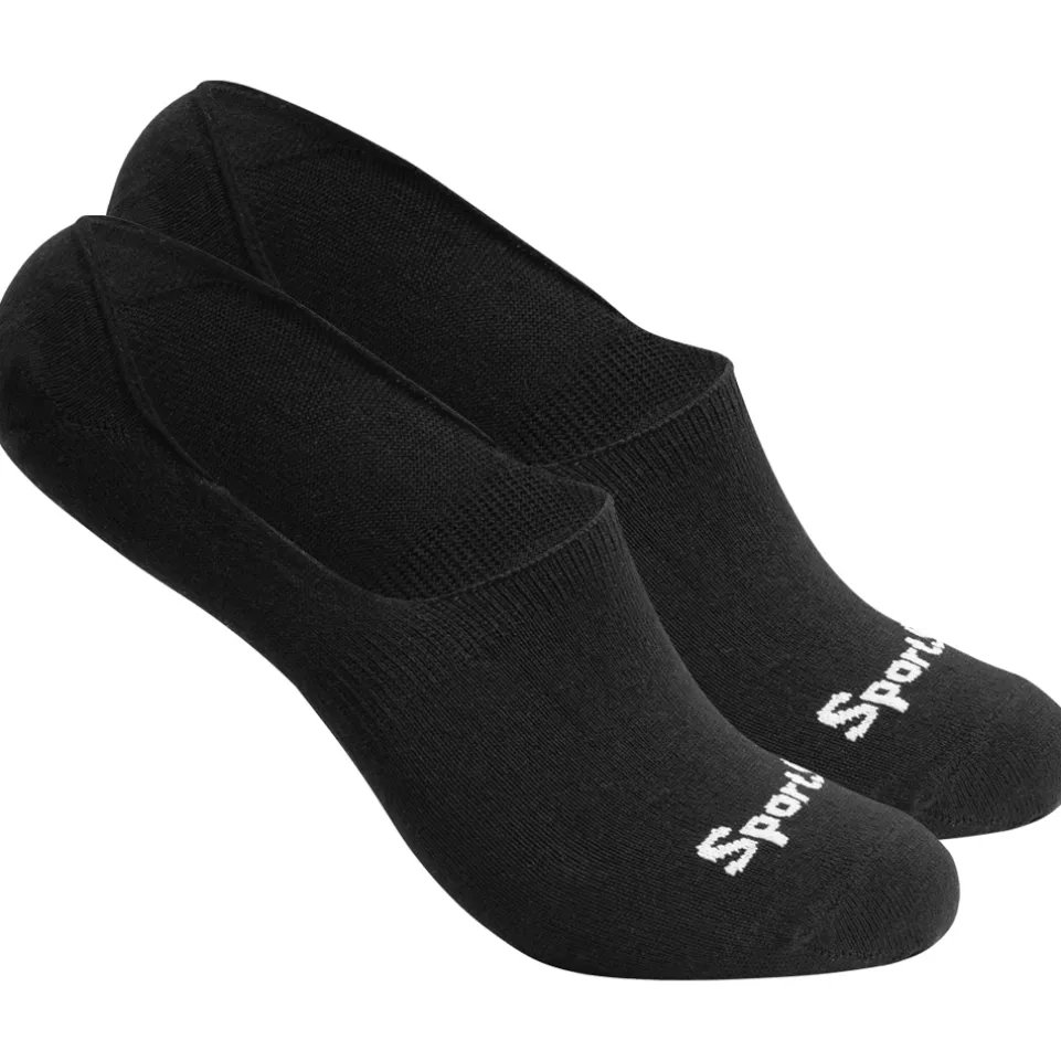 SportSpar.de "Sparlinge" Füßlinge Sneaker Socken 3 Paar schwarz