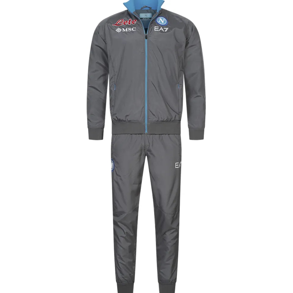 SSC Neapel EA7 Emporio Armani Herren Präsentationsanzug grau EASSCN23R15-MAGNET