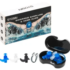 SYOSIN Erwachsene Schwimmsport Nasenklammern Ohrstöpsel 3er-Pack X001DQFBZH
