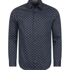 TED BAKER Ardea Dot Herren Langarm Hemd 272171-NAVY