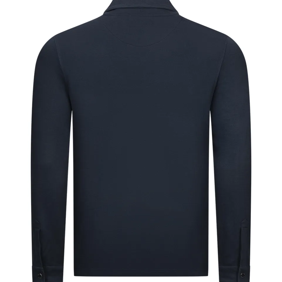 TED BAKER Karpol Soft Touch Herren Sweatshirt mit Kragen 269623-NAVY-BLUE
