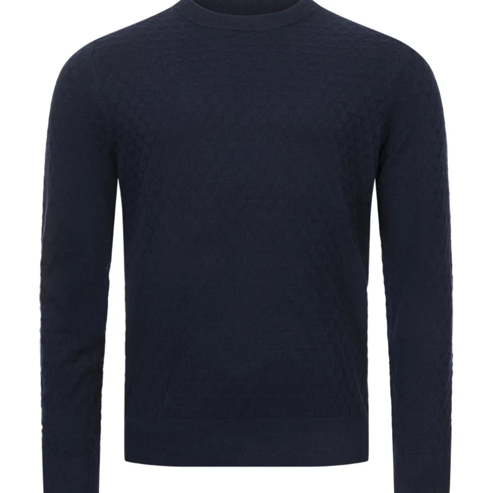 TED BAKER Loung Stitch Crew Neck Herren Sweatshirt 273063-NAVY