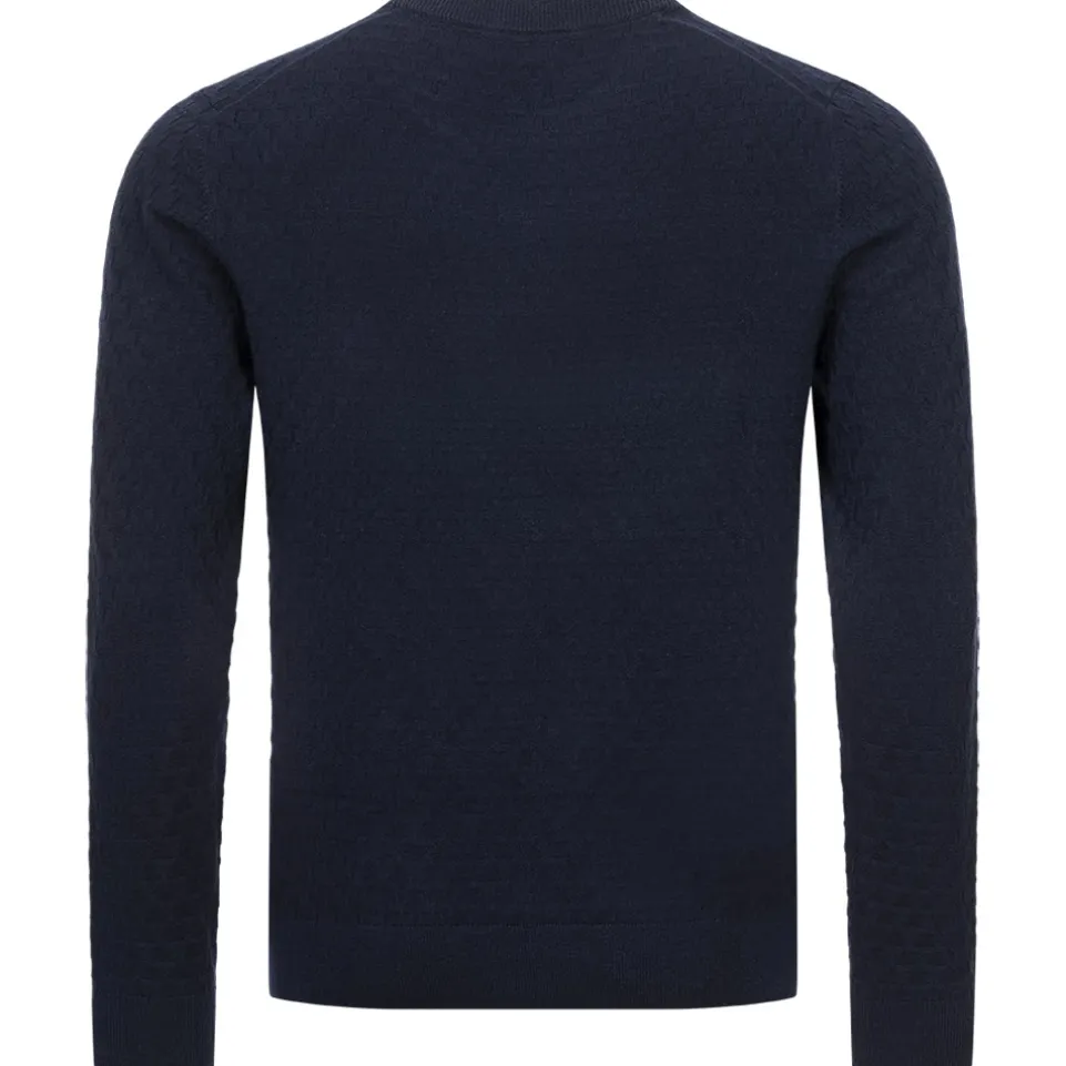 TED BAKER Loung Stitch Crew Neck Herren Sweatshirt 273063-NAVY