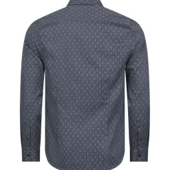 TED BAKER Pavia Star Geo Print Herren Langarm Hemd 272176-NAVY