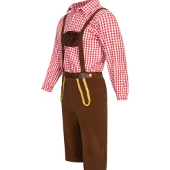 Trachtenset Herren Oktoberfest-Kostüm MIESEPETER® rot
