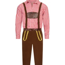 Trachtenset Herren Oktoberfest-Kostüm MIESEPETER® rot