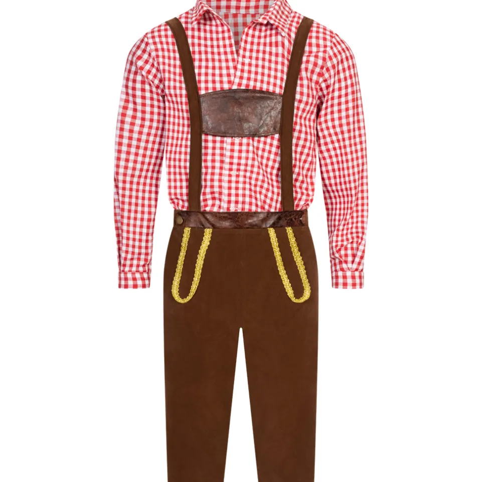 Trachtenset Herren Oktoberfest-Kostüm MIESEPETER® rot
