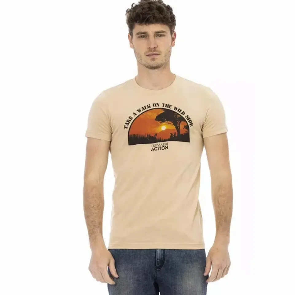 TRUSSARDI Action Herren Wild Side T-Shirt Sand 2AT03B004