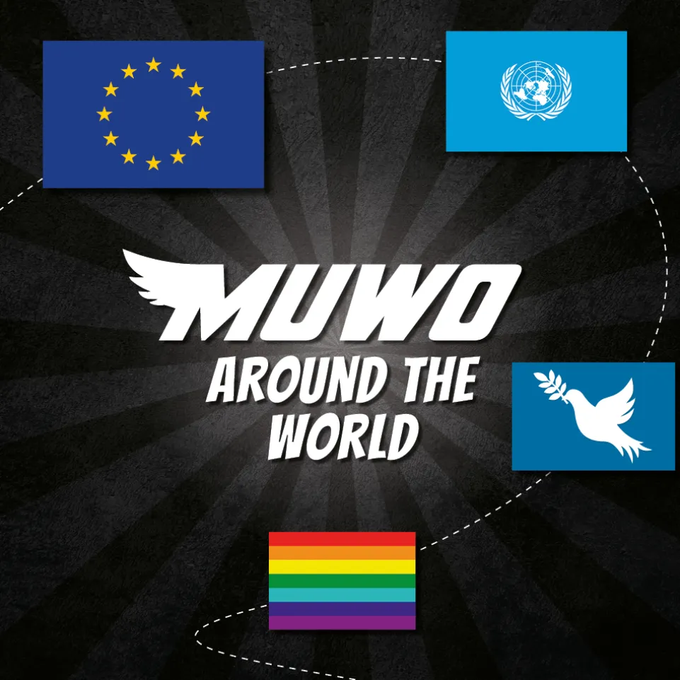 Vereinte Nationen MUWO "Around the World" Flagge 90x150cm