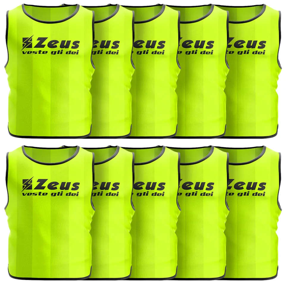 Zeus 10er-Pack Trainingsleibchen Neon Gelb