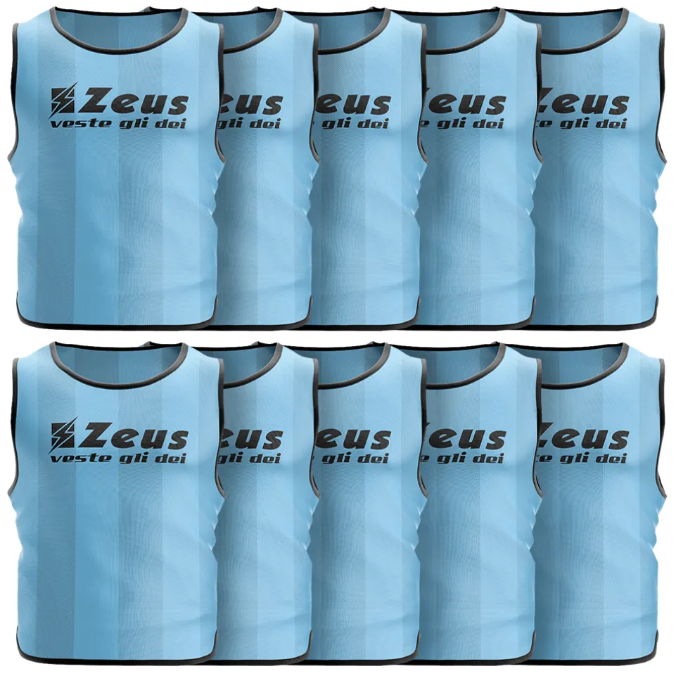 Zeus 10er-Pack Trainingsleibchen Sky