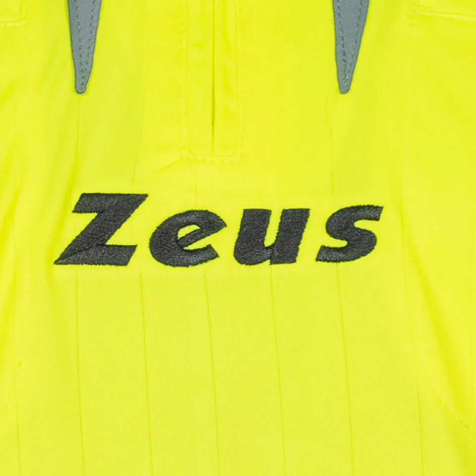 Zeus Herren Schiedsrichter Set Trikot mit Shorts Neon Gelb
