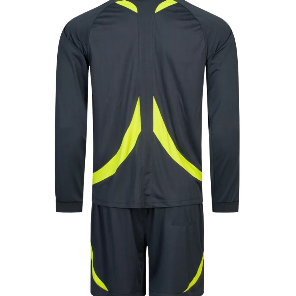 Zeus Herren Schiedsrichter Set Trikot mit Shorts Grau