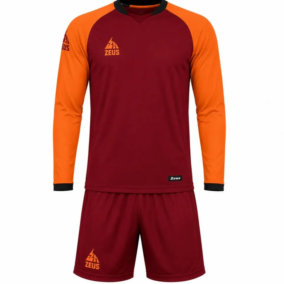 Zeus Kit Athos Herren Trikot-Set 2-tlg. granata/arancio