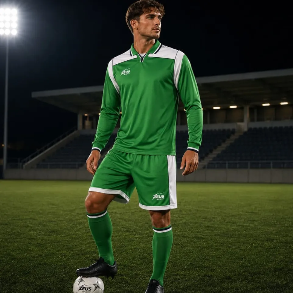 Zeus Kit Hermes Trikot-Set 2-teilig verde/bianco/blu