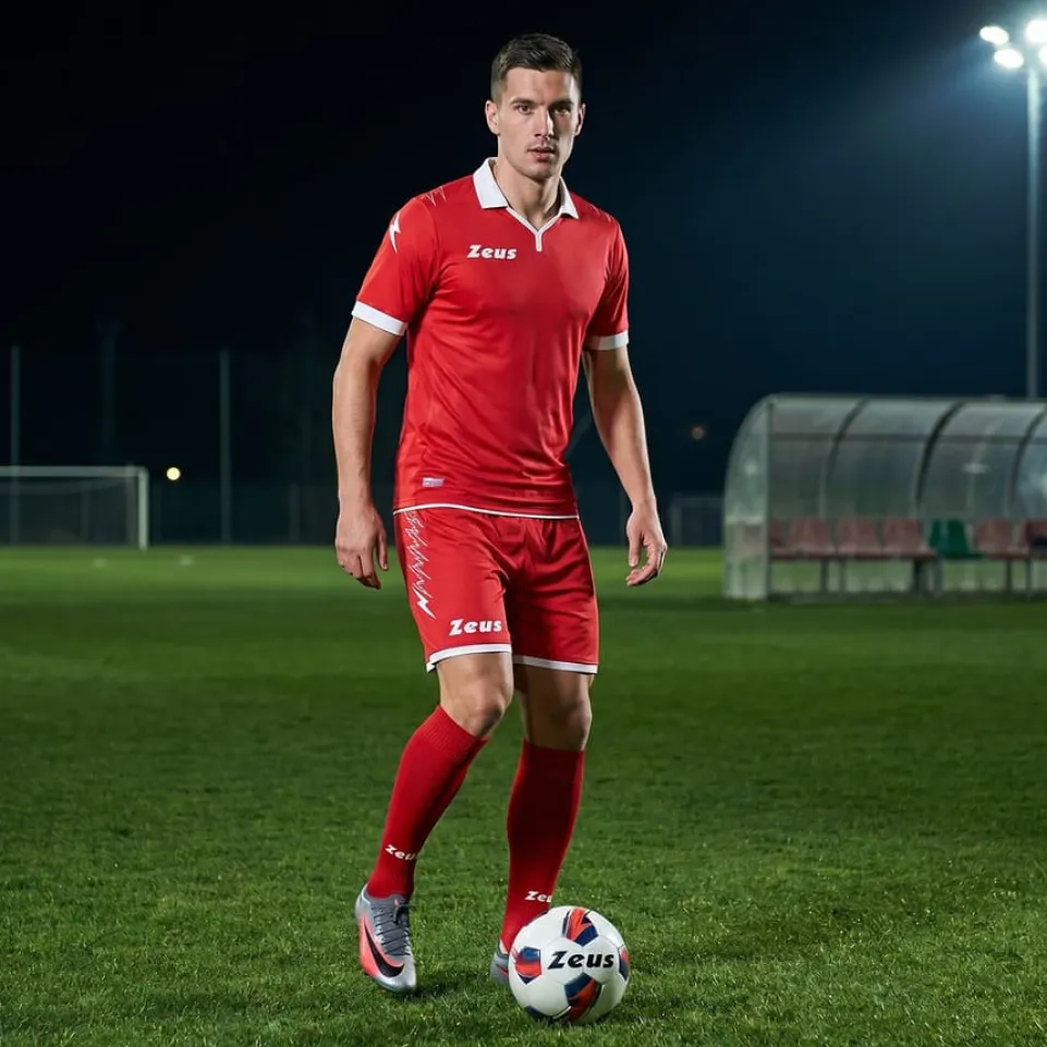 Zeus Kit Scorpion Trikot + Shorts Set rosso/bianco