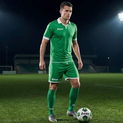 Zeus Kit Scorpion Trikot + Shorts Set verde/bianco