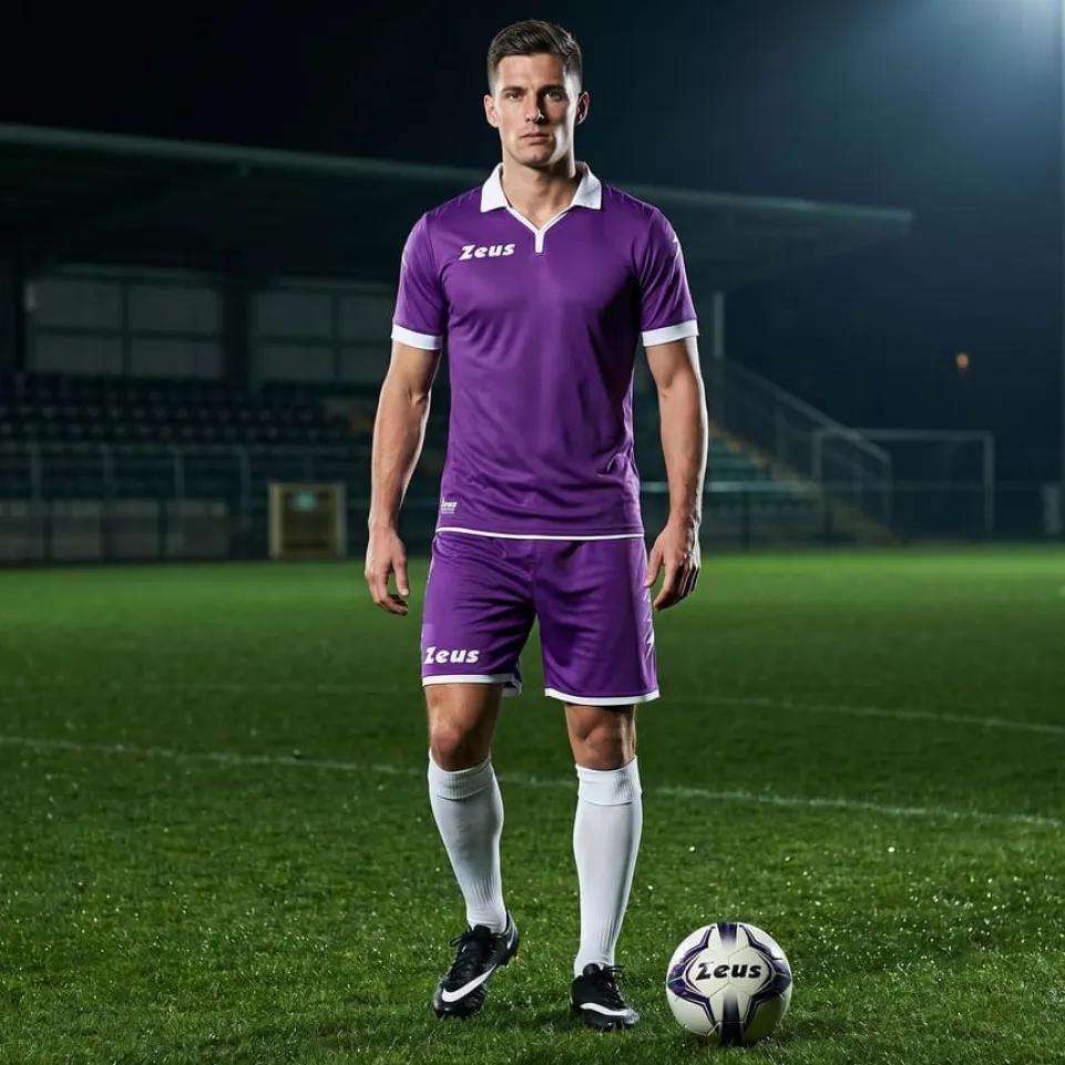 Zeus Kit Scorpion Trikot + Shorts Set viola/bianco