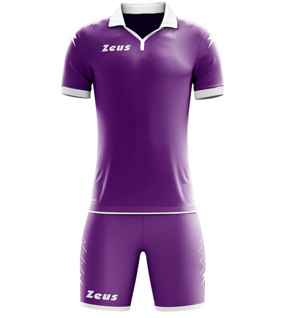 Zeus Kit Scorpion Trikot + Shorts Set viola/bianco