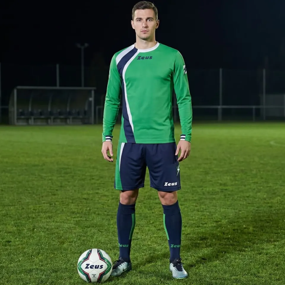 Zeus Kit Spagna Trikot-Set + Shorts 2-tlg. Ml verde/blu