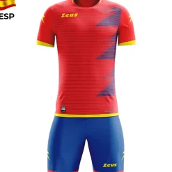 Zeus Mundial Teamwear Set Trikot mit Shorts rot gelb