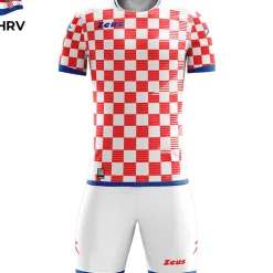 Zeus Mundial Teamwear Set Trikot mit Shorts weiß rot