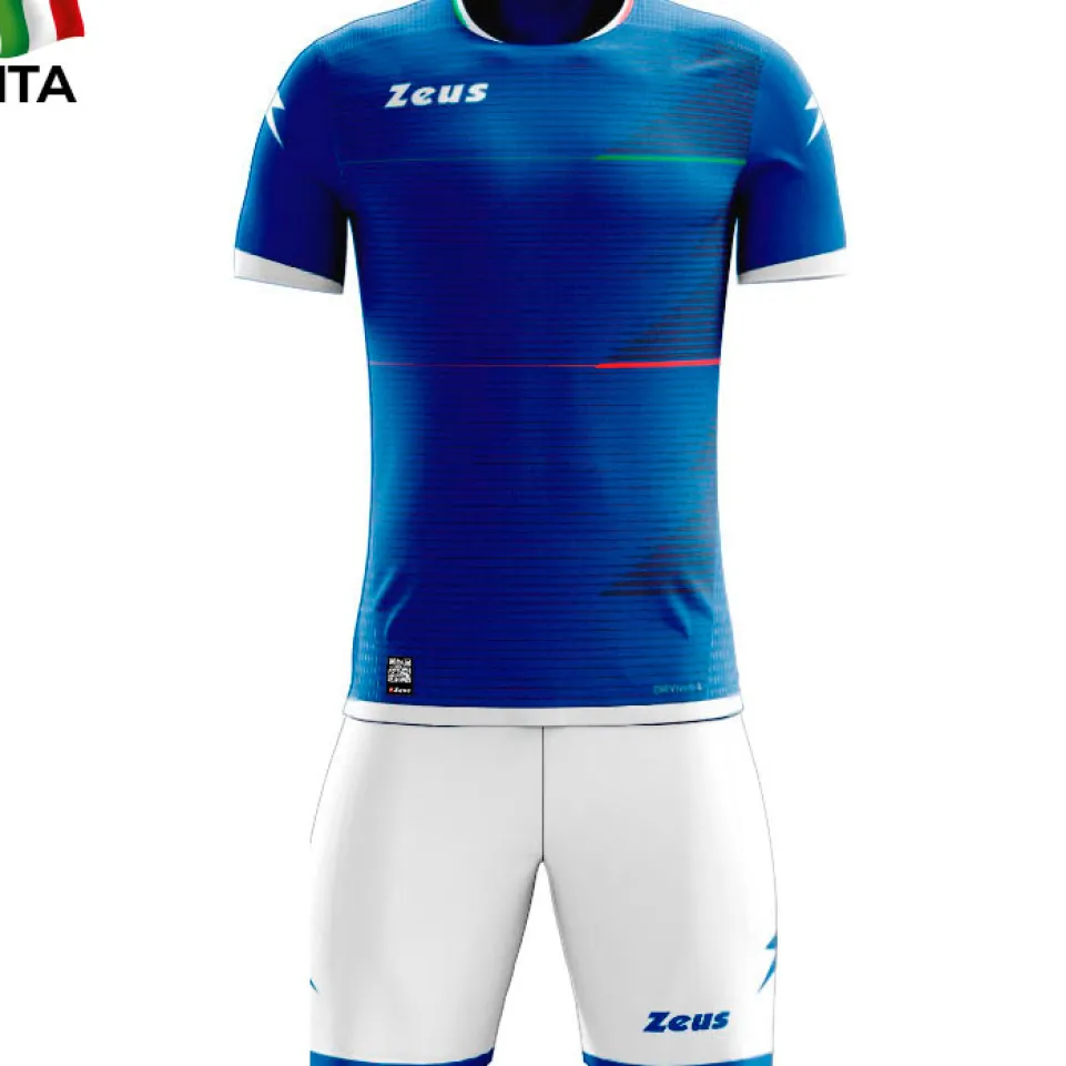 Zeus Mundial Teamwear Set Trikot mit Shorts royal weiß